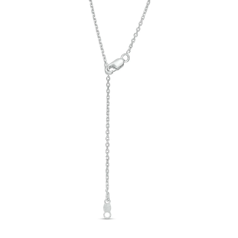Main Image 3 of Aquamarine and White Lab-Created Sapphire Graduated Tier Drop Pendant and Drop Earrings Set in Sterling Silver