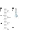 Thumbnail Image 4 of Aquamarine and White Lab-Created Sapphire Graduated Tier Drop Pendant and Drop Earrings Set in Sterling Silver
