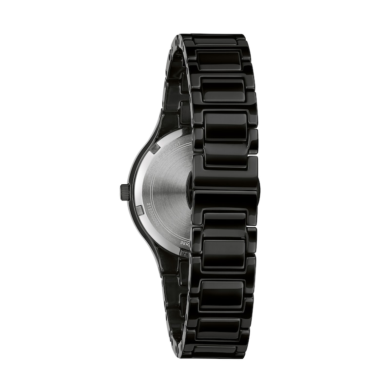 bulova black mother of pearl watch