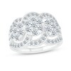 Thumbnail Image 1 of 2 CT. T.W. Multi-Diamond Circle Trio Bypass Ring in 10K White Gold