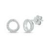 Thumbnail Image 1 of 1/20 CT. T.W. Diamond Open Circle Stud Earrings in Sterling Silver