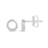 Thumbnail Image 2 of 1/20 CT. T.W. Diamond Open Circle Stud Earrings in Sterling Silver