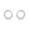 Thumbnail Image 3 of 1/20 CT. T.W. Diamond Open Circle Stud Earrings in Sterling Silver