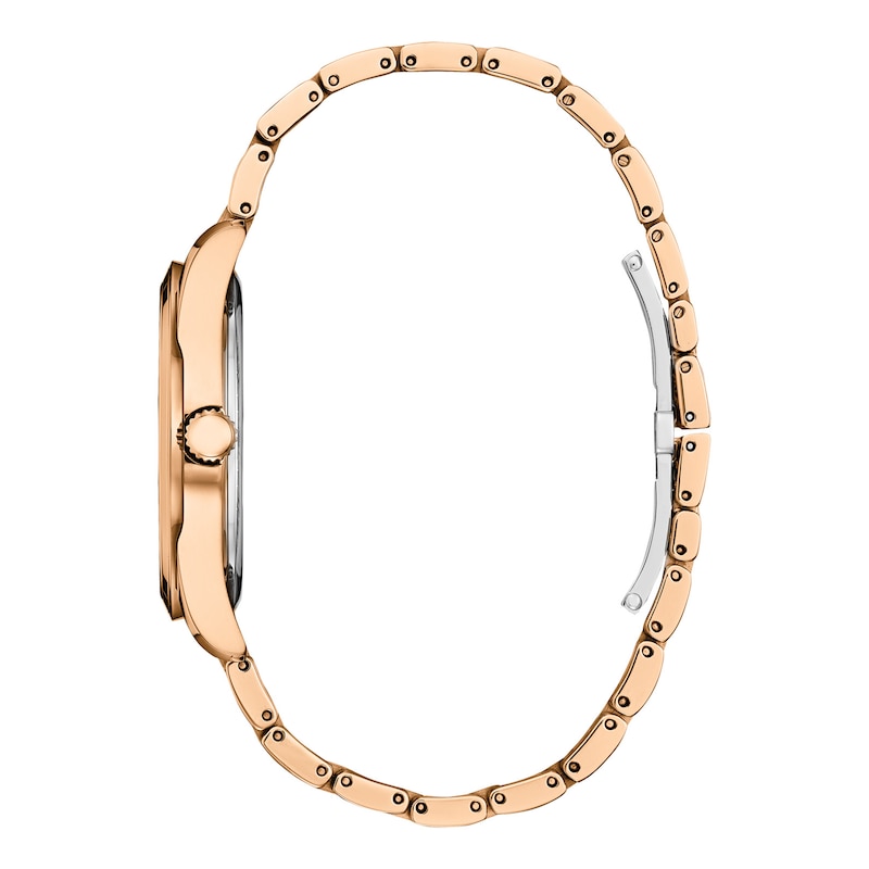 Main Image 2 of Ladies' Citizen Eco-Drive® Arezzo Rose-Tone IP Watch with White Dial (Model: EM0973-55A)