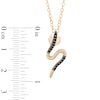 Thumbnail Image 3 of Enchanted Disney Villains Jafar 1/10 CT. T.W. Black Diamond Snake Pendant in 10K Gold – 19"