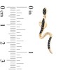 Thumbnail Image 3 of Enchanted Disney Villains Jafar 1/5 CT. T.W. Black Diamond Snake Drop Earrings in 10K Gold