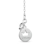 Thumbnail Image 2 of Enchanted Disney Cinderella London Blue Topaz and 1/10 CT. T.W. Diamond Key Pendant in Sterling Silver – 19"
