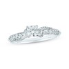 Thumbnail Image 1 of 5/8 CT. T.W. Diamond Crossover Bypass Engagement Ring in 14K White Gold