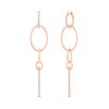 Thumbnail Image 1 of 1/2 CT. T.W. Diamond Multi Oval Link Drop Earrings in 10K Rose Gold