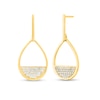 Thumbnail Image 0 of 3/8 CT. T.W. Diamond Multi-Row Teardrop Drop Earrings in 10K Gold