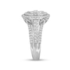 Thumbnail Image 2 of 1-1/2 CT. T.W. Composite Oval-Shaped Diamond Double Frame Multi-Row Engagement Ring in 14K White Gold