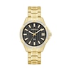 Thumbnail Image 1 of Ladies' Caravelle by Bulova Aqualuxx Crystal Accent Gold-Tone Watch with Black Dial (Model: 44M116)