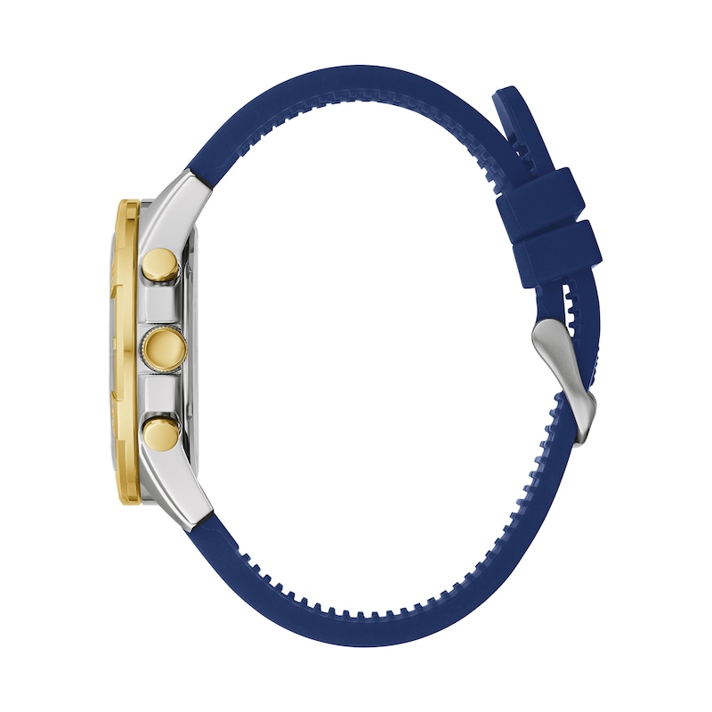 Main Image 2 of Men's Caravelle by Bulova Aqualuxx Two-Tone Chronograph Silicone Strap Watch with Blue Dial (Model: 45B161)