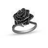 Thumbnail Image 0 of Enchanted Disney Villains Maleficent 1/2 CT. T.W. Black Diamond Rose Ring in Sterling Silver