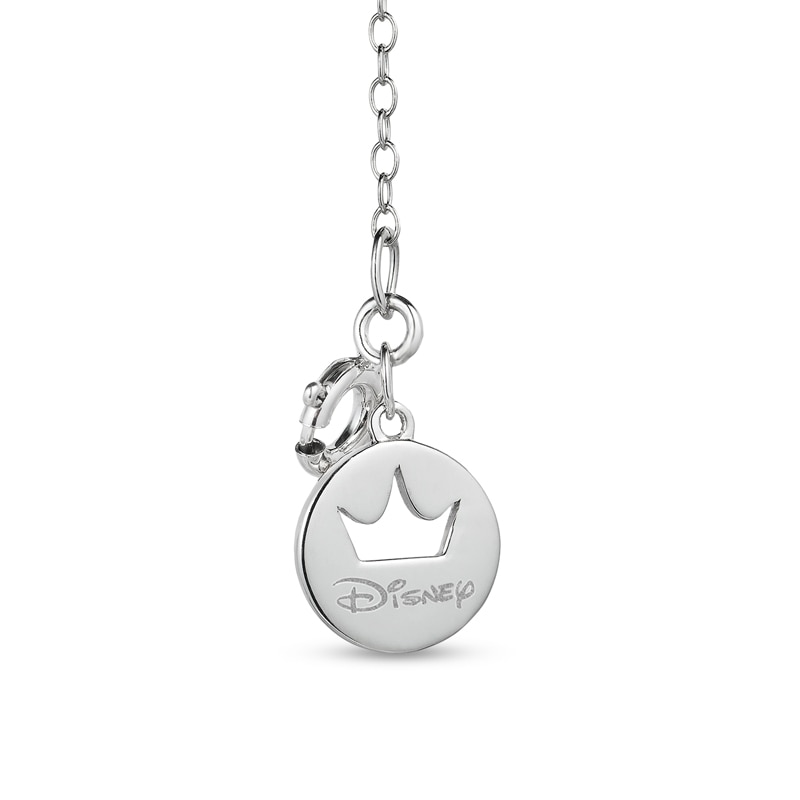 Main Image 2 of Enchanted Disney Villains Maleficent Black Quartz and 1/5 CT. T.W. Diamond Heart Pendant in Sterling Silver - 19"