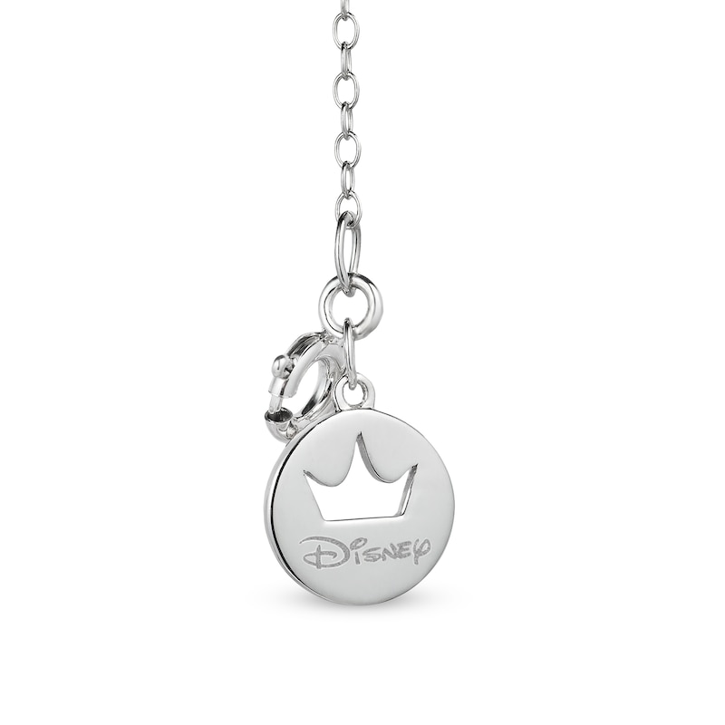 Enchanted Disney Belle Diamond Accent Rose Key Pendant and Stud Earrings Set in Sterling Silver and 10K Rose Gold – 19"