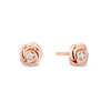 Thumbnail Image 5 of Enchanted Disney Belle Diamond Accent Rose Key Pendant and Stud Earrings Set in Sterling Silver and 10K Rose Gold – 19"