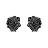 Thumbnail Image 1 of Enchanted Disney Villains Maleficent 1/2 CT. T.W. Black Diamond Rose Earrings in Sterling Silver