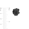 Thumbnail Image 3 of Enchanted Disney Villains Maleficent 1/2 CT. T.W. Black Diamond Rose Earrings in Sterling Silver