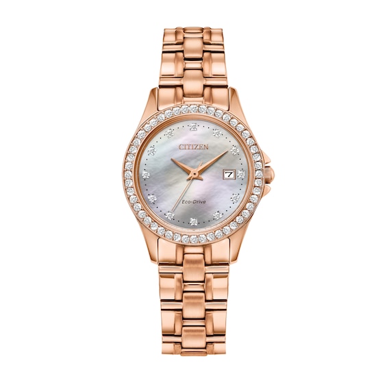 Rose Gold Citizen Eco Drive Ladies Watches Citizen Eco Drive