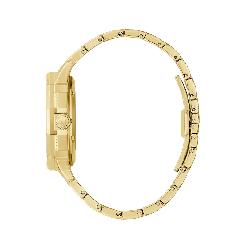 Main Image 2 of Men's Bulova Octava Crystal Accent Gold-Tone Automatic Watch with Gold-Tone Skeleton Dial (Model: 98A292)