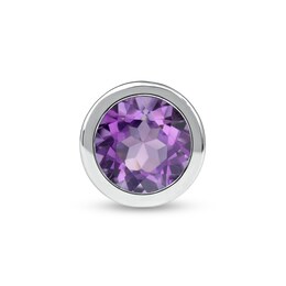 Smart Watch Charms by Zales 4.0mm Amethyst in Sterling Silver