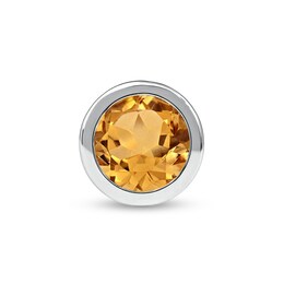 Smart Watch Charms by Zales 4.0mm Citrine in Sterling Silver