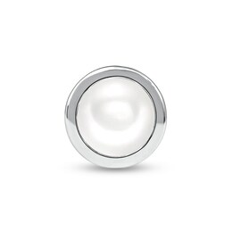 Smart Watch Charms by Zales 4.0mm Mother-of-Pearl in Sterling Silver