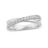 Thumbnail Image 1 of 1/4 CT. T.W. Diamond Split Shank Crossover Anniversary Band in 14K White Gold