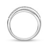 Thumbnail Image 3 of 1/4 CT. T.W. Diamond Split Shank Crossover Anniversary Band in 14K White Gold