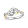 Thumbnail Image 0 of 1/2 CT. T.W. Diamond Twist Shank Bypass Engagement Ring in 14K Two-Tone Gold