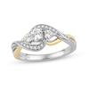 Thumbnail Image 1 of 1/2 CT. T.W. Diamond Twist Shank Bypass Engagement Ring in 14K Two-Tone Gold