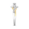 Thumbnail Image 1 of 1/2 CT. T.W. Diamond Twist Shank Bypass Engagement Ring in 14K Two-Tone Gold
