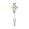 Thumbnail Image 2 of 1/2 CT. T.W. Diamond Twist Shank Bypass Engagement Ring in 14K Two-Tone Gold