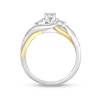 Thumbnail Image 2 of 1/2 CT. T.W. Diamond Twist Shank Bypass Engagement Ring in 14K Two-Tone Gold
