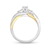 Thumbnail Image 3 of 1/2 CT. T.W. Diamond Twist Shank Bypass Engagement Ring in 14K Two-Tone Gold