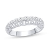 Thumbnail Image 0 of 1/4 CT. T.W. Diamond Spiral Vintage-Style Anniversary Band in 10K White Gold