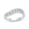 Thumbnail Image 0 of 1/3 CT. T.W. Diamond Wave Anniversary Band in 10K White Gold