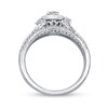 Thumbnail Image 3 of 1/2 CT. T.W. Diamond Frame Split Shank Bridal Set in 10K White Gold