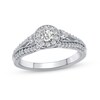 Thumbnail Image 4 of 1/2 CT. T.W. Diamond Frame Split Shank Bridal Set in 10K White Gold