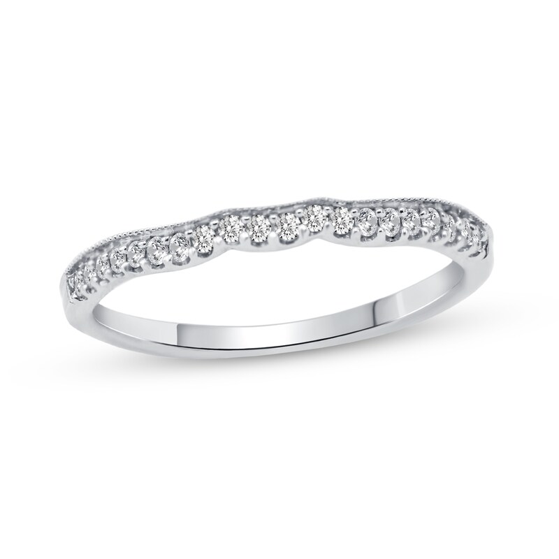 Main Image 5 of 1/2 CT. T.W. Diamond Frame Split Shank Bridal Set in 10K White Gold