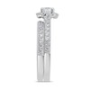 Thumbnail Image 2 of 1 CT. T.W. Diamond Scallop Edge Frame Bridal Set in 14K White Gold