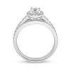 Thumbnail Image 3 of 1 CT. T.W. Diamond Scallop Edge Frame Bridal Set in 14K White Gold