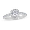 Thumbnail Image 4 of 1 CT. T.W. Diamond Scallop Edge Frame Bridal Set in 14K White Gold