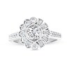 Thumbnail Image 0 of 7/8 CT. T.W. Diamond Frame Half-and-Half Engagement Ring in 14K White Gold