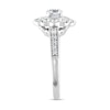 Thumbnail Image 1 of 7/8 CT. T.W. Diamond Frame Half-and-Half Engagement Ring in 14K White Gold
