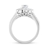Thumbnail Image 2 of 7/8 CT. T.W. Diamond Frame Half-and-Half Engagement Ring in 14K White Gold