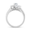 Thumbnail Image 3 of 7/8 CT. T.W. Diamond Frame Half-and-Half Engagement Ring in 14K White Gold
