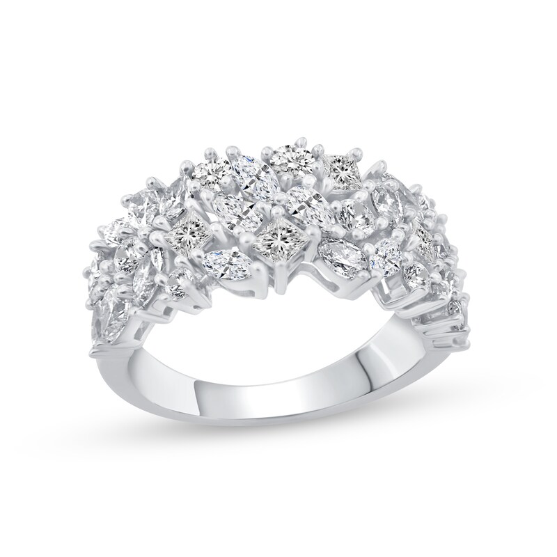 2 CT. T.W. Multi-Diamond Anniversary Band in 14K White Gold