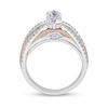 Thumbnail Image 2 of 1-1/3 CT. T.W. Diamond Crossover Split Shank Engagement Ring in 14K Two-Tone Gold